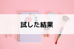 試した結果