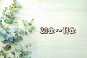 20位～11位