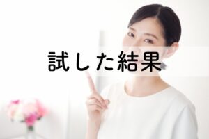 試した結果