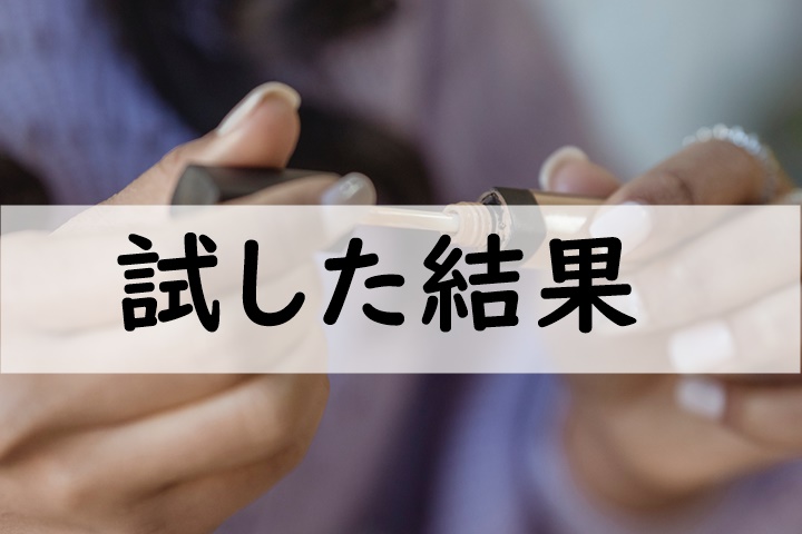 試した結果