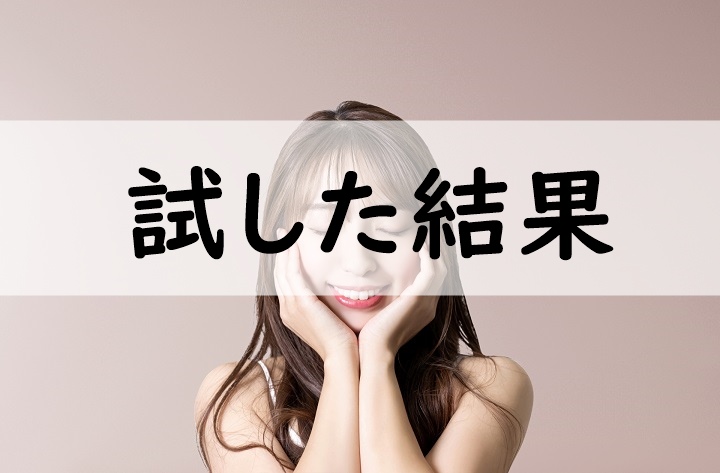 試した結果