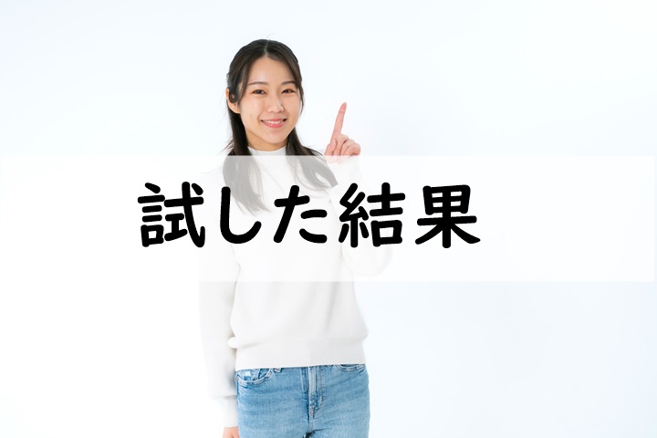試した結果