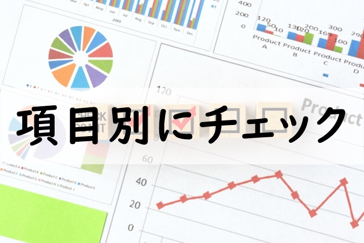項目別にチェック