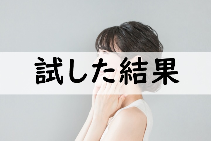 試した結果