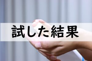 試した結果