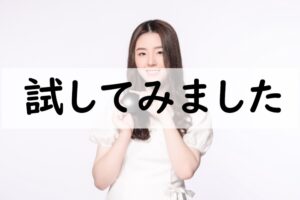 試してみました