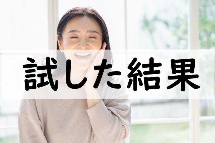 試した結果